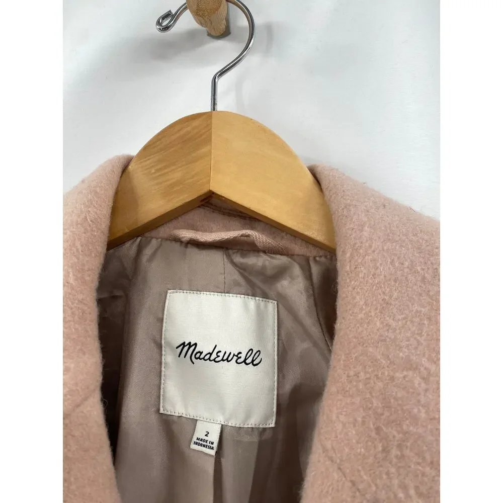 Madewell 2 Atlas Cocoon Coat Avalon Pink wool mohair - Picture 4 of 7